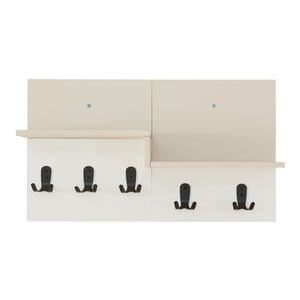 Vägggarderob Botaruvn med 2 hyllor 34x59x13 cm Beige/Vit [en.casa]