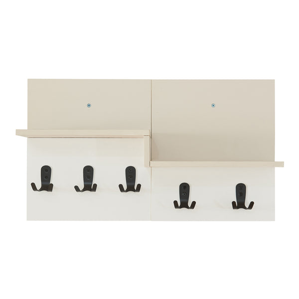 Vägggarderob Botaruvn med 2 hyllor 34x59x13 cm Beige/Vit [en.casa]