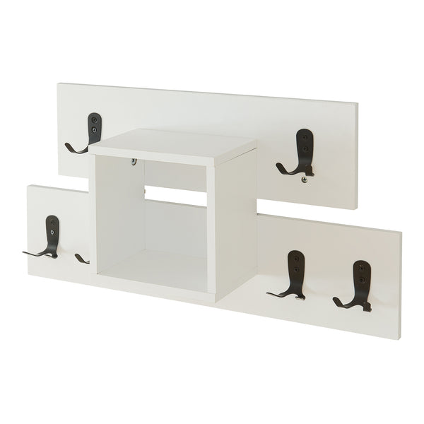 Vägggarderob Vänd med förvaringsfack 32x60x14 cm Vit [en.casa]