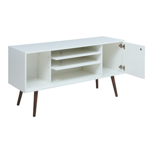 Tv-bänk Vare 130x40x65,5 cm vit [en.casa] 