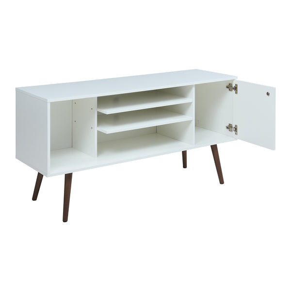 Tv-bänk Vare 130x40x65,5 cm vit [en.casa] 