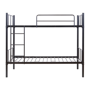 Metall-våningssäng Berimma 90x200 cm Svart [en.casa]