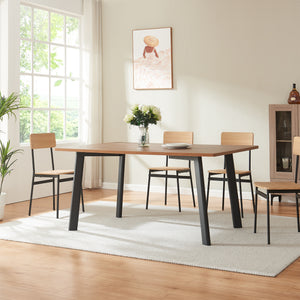 Bordben Hostang 4-pack 50x8x71 cm Svart [en.casa]