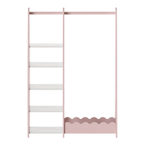 Barnklädhängare Vestnes 114x77x30 cm Cotton Candy/Vit [en.casa]