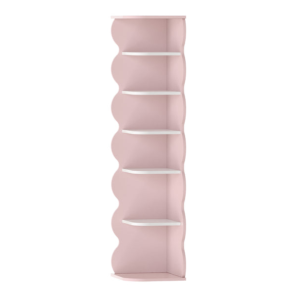Barnhörnhylla Vestnes 108x27x27 cm Cotton Candy/Vit [en.casa]