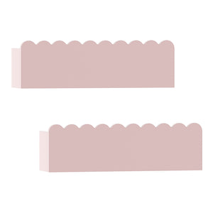 Barnväggshylla 2-pack Vestnes 40x10x10 cm Cotton Candy [en.casa]
