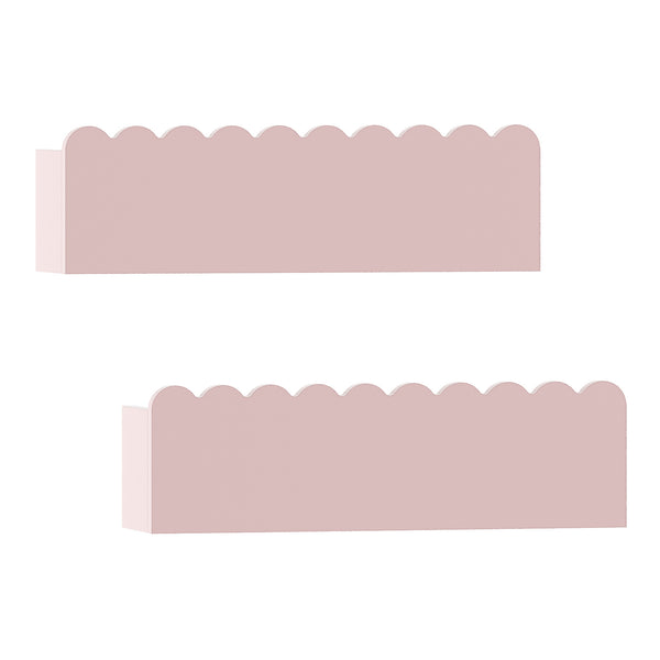 Barnväggshylla 2-pack Vestnes 40x10x10 cm Cotton Candy [en.casa]