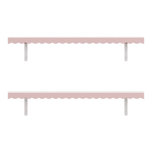 Barnvägghylla 2-pack Vestnes 80x17x4 cm Cotton Candy [en.casa]