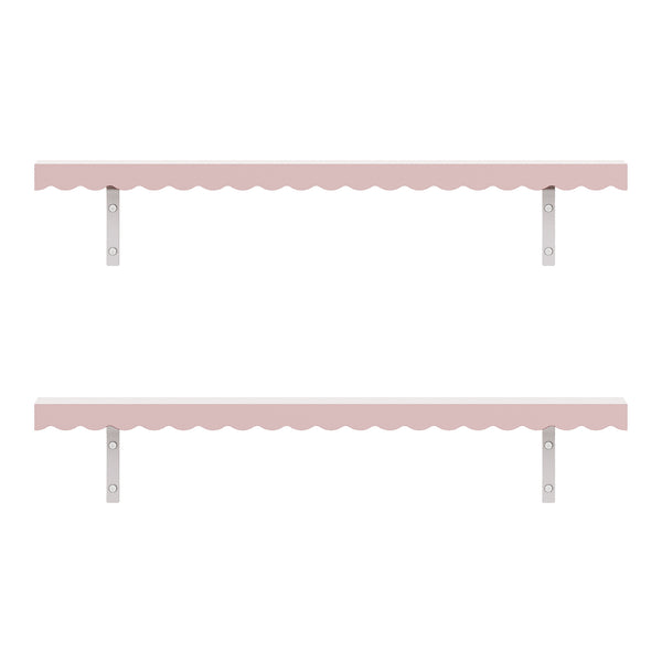 Barnvägghylla 2-pack Vestnes 80x17x4 cm Cotton Candy [en.casa]
