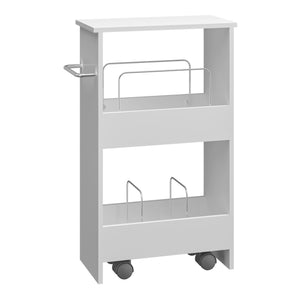 Rullvagn Katra 67x40x20 cm Vit [en.casa]