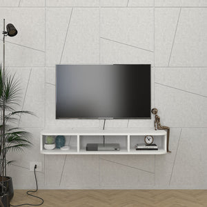 TV-lågt skåp hängande Oundsvas 120x30x19 cm Vit [en.casa]