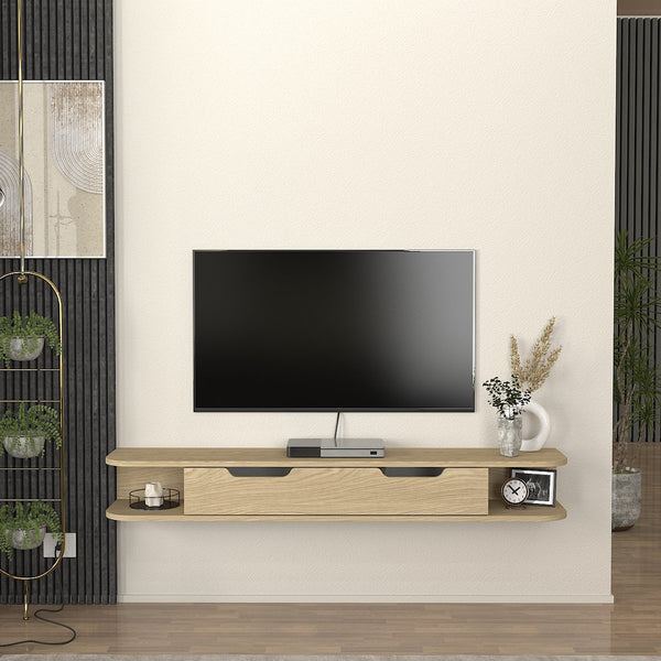 TV-lågt bord hängande Karjali 150x30x19 cm eklook [en.casa]