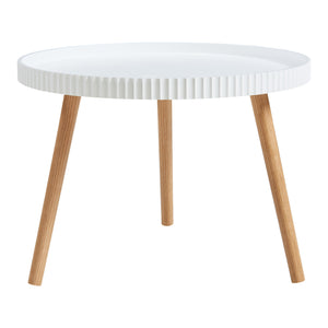 Soffbord Bongard Ø60x45 cm Vit [en.casa]