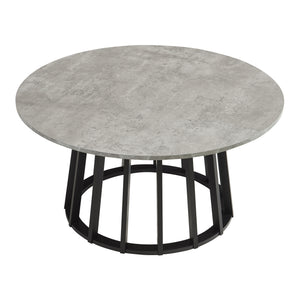 Soffbord Buzzard Ø90x45 cm Svart/Betongutseende [en.casa]