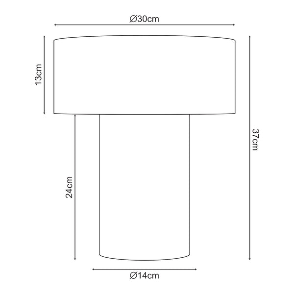 Bordslampa Kömn Metall 37x30x30 cm Brun [lux.pro]