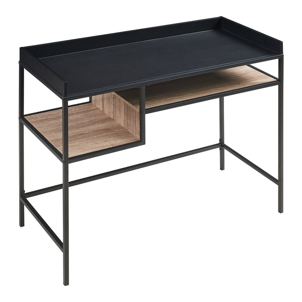 Skrivbord Belana 100x43x82 cm Svart/Eklook [en.casa]