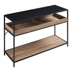Konsolbord Belana 110x40x80 cm Svart/Eklook [en.casa]