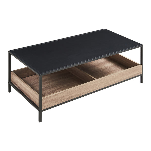 Soffbord Belana 100x48x39 cm Svart/Eklook [en.casa]