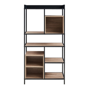 Fristående hylla Belana 137x70x33 cm Svart/Eklook [en.casa]