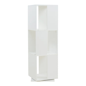 Roterbart bokhylla Fjelmarirg 109x34x34 cm Vit [en.casa]