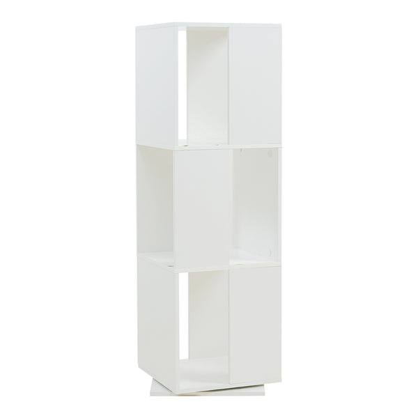 Roterbart bokhylla Fjelmarirg 109x34x34 cm Vit [en.casa]