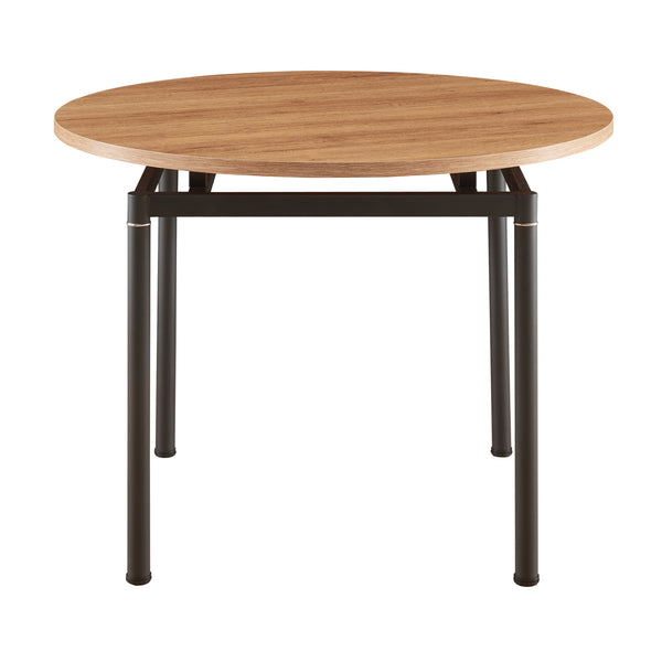 Matgrupp Hemnes 5-del rund Ljusbrun [en.casa]