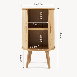 Nattduksbord Nordkapp 65x40 cm Bambus [en.casa]