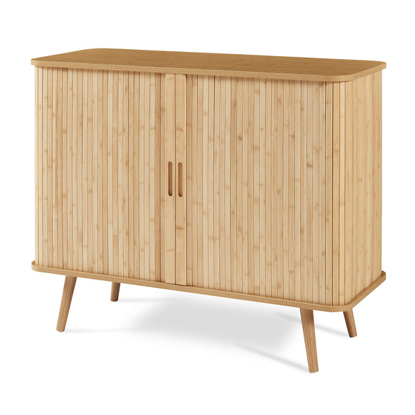 Sidobord Nordkapp 100x40x80 cm Bambus [en.casa]