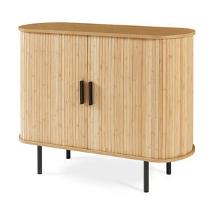 Sidobord Tvedestrand 100x40x80 cm Natur/Svart [en.casa]