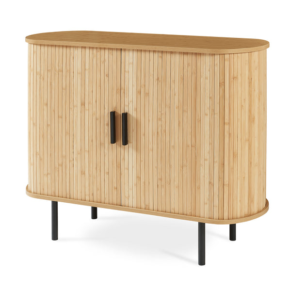 Sidobord Tvedestrand 100x40x80 cm Natur/Svart [en.casa]