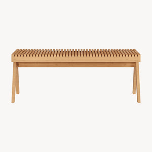 Sittbänk Lasdarvoo 120x35x45 cm Bambus Natur [en.casa]