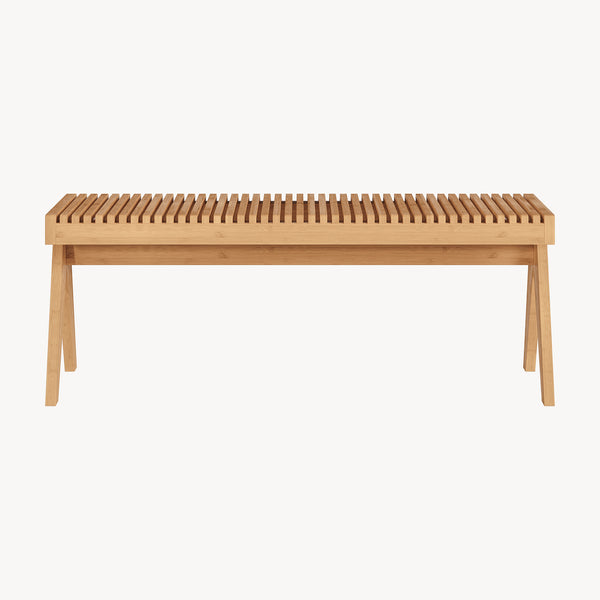 Sittbänk Lasdarvoo 120x35x45 cm Bambus Natur [en.casa]