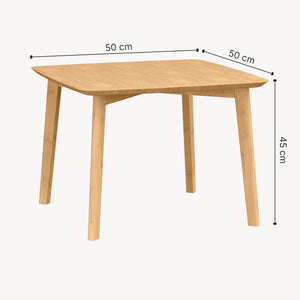 Sidobord Haad 45x50x50 cm Bambus Natur [en.casa]