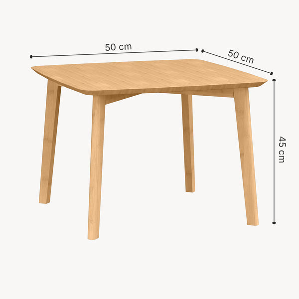 Sidobord Haad 45x50x50 cm Bambus Natur [en.casa]