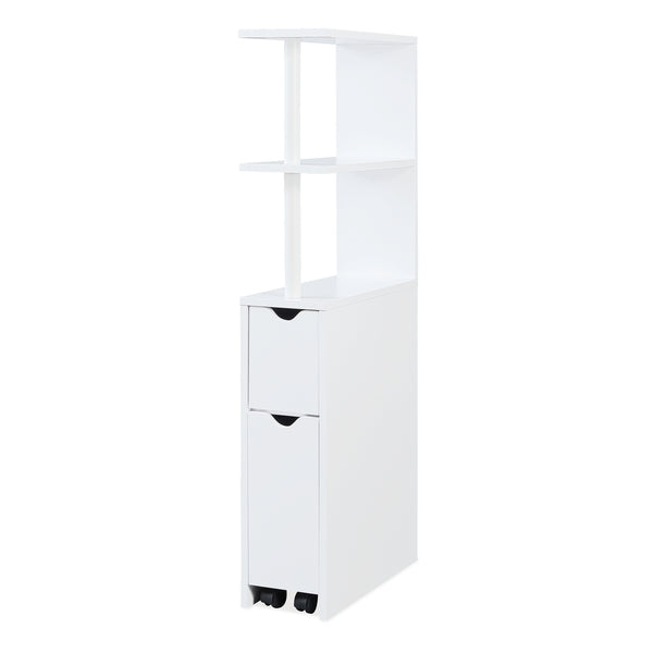 Nischhylla med utdragsrull Fadeskimma 113x19x45 cm Vit [en.casa]