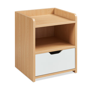 Nattduksbord Bordkak 45x36x34 cm Eklook/Vit [en.casa]