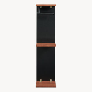 Toalettpappershållare Trond 76x18x18 cm Svart/Valnötutseende [en.casa]