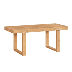 Bänk Aarela 91x41x38 cm Bambus [en.casa]