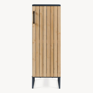 Badrumsskåp Svanes 90x30x30 cm Mörkgrå/Natur [en.casa]