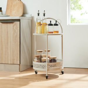 Serveringsvagn Jässaatka stål 76x40 cm grå [en.casa]