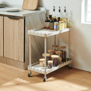 Serveringsvagn Bolmanralu 60x61x31 cm Grå [en.casa]