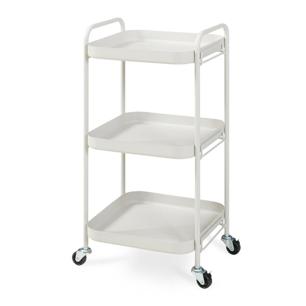 Serveringsvagn Kelevn 67x33x31 cm stål grå [en.casa]