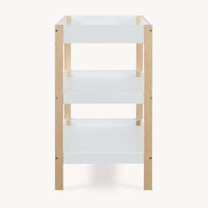 Skötbord Oupilu med 2 hyllor 91x82x53 cm Vit [en.casa]