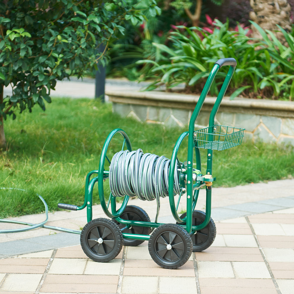 [pro.tec]® Slangvagn/Slanghållare-70m-83cmx48cmx92cm 