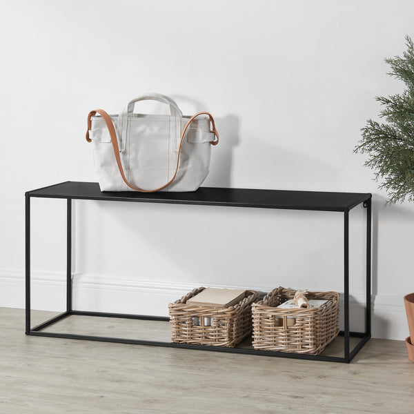 Sidobord avlastningsbord metall svart [en.casa] välj modell