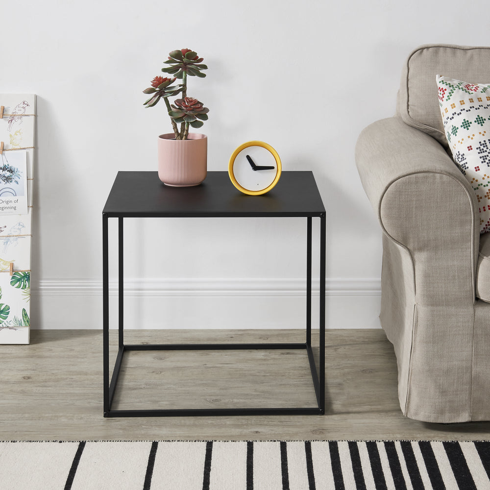 Konsolbord metall svart i olika storlekar [en.casa] - premiumXL