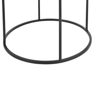 Soffbord set om 3 metall svart [en.casa]