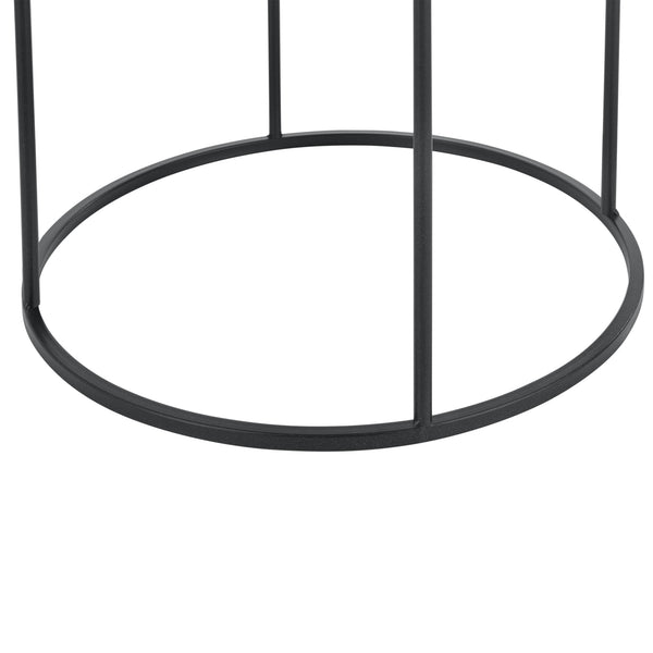 Soffbord set om 3 metall svart [en.casa]