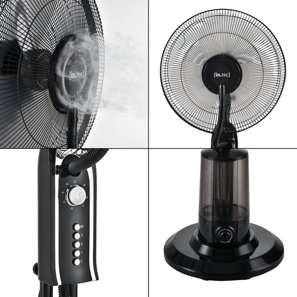 Dimfläkt 125x40x40cm 3 fläkthastigheter fuktfunktion med timer oscillerande funktion [in.tec]