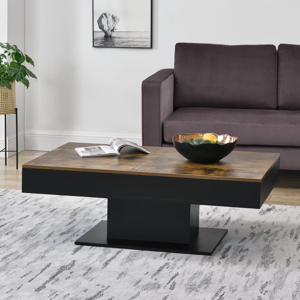 Soffbord Lünen trälook/svart [en.casa] - premiumXL